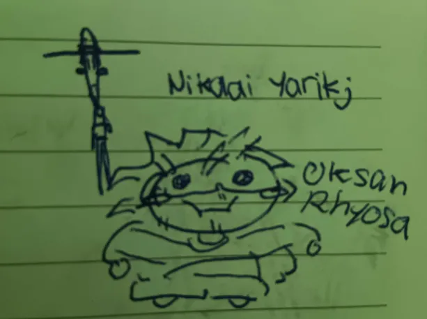 this one nikosan drawing i made when i almost slept on my desk doing a assignment