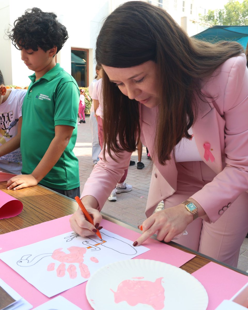 GreenfieldIntS's tweet image. Our Primary Student Council organised a range of hands-on activities during break time, taking full ownership of the event- from planning to execution.
#ThrivingTogether #behappybeGIS #ProudlyTaaleem #PinkDay #BreastCancerAwareness 
@Taaleem