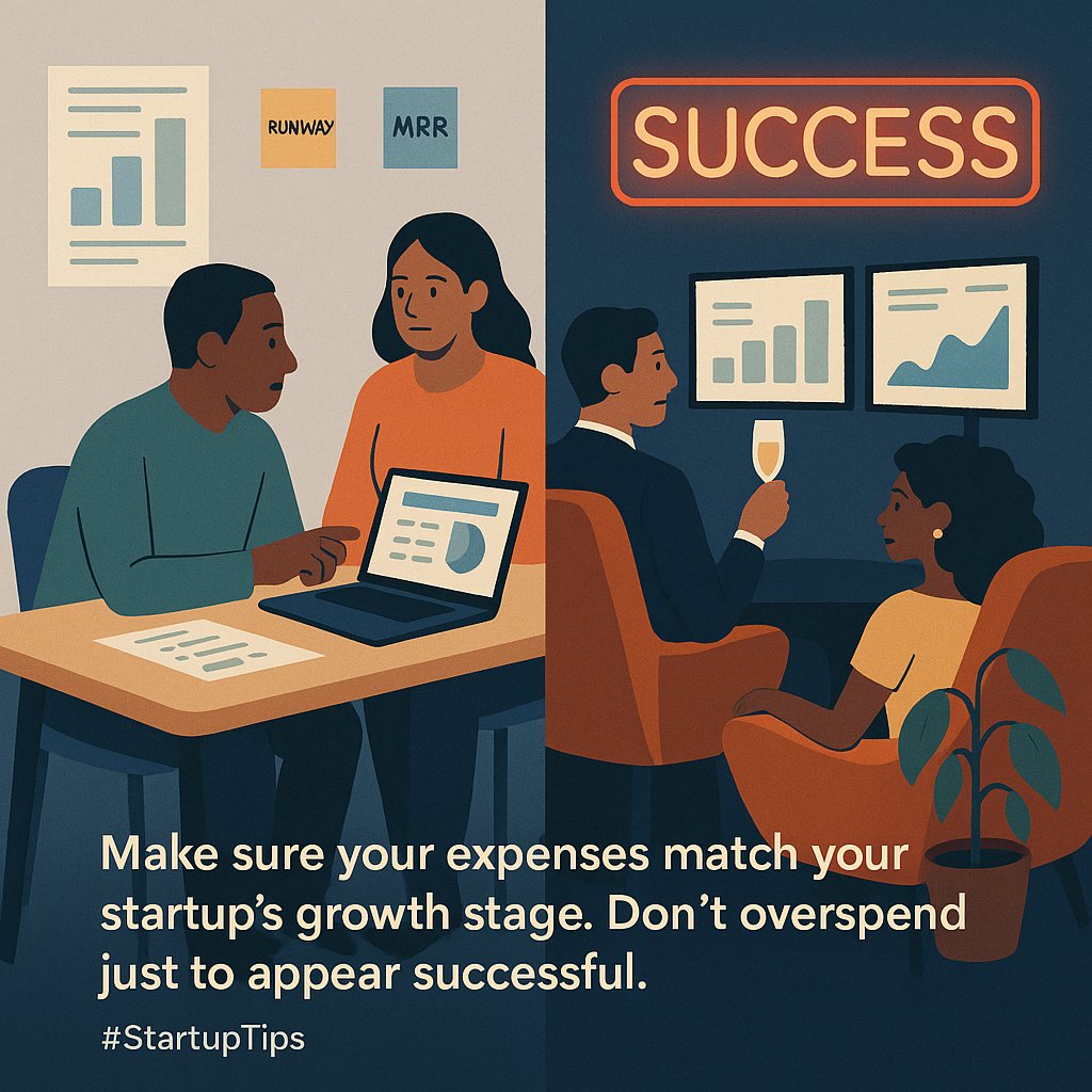 charleshxpe's tweet image. Make sure your expenses match your startup’s growth stage. Don’t overspend just to appear successful. #StartupTips