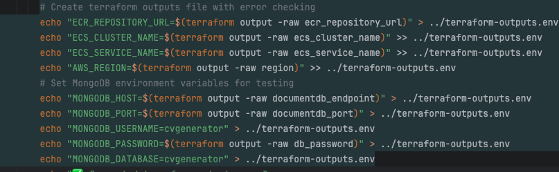 shirlenelss's tweet image. Taking a breather, celebrating tiny wins on migrating a standalone to AWS, shaping the project, bit by bit. Today, digging into pipeline using terraform output.
Here's a useful command to convert terraform binary to json  (eyeball validation!)
#devopspipeline #terraform #AWS