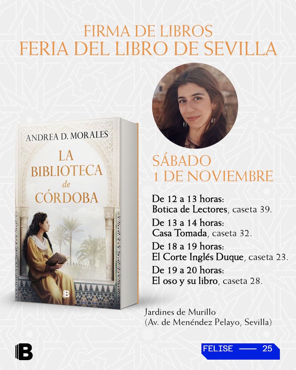 📣 ¡FERIA DEL LIBRO DE SEVILLA!

Ya es tradición. El día 1 de noviembre vuelvo a casa, a la <a href="/FLSevilla/">Feria Libro Sevilla</a>, para firmar mi última novela. Bueno, y todas las que la preceden 💗 

¿Nos vemos por allí para charlar sobre libros e historia? 👀