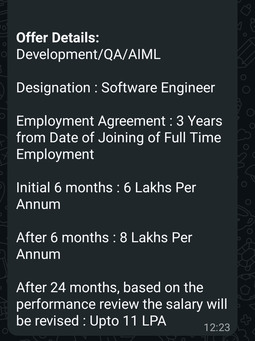amit25says's tweet image. #freshers, don&apos;t ever think about joining these companies :)

Students have to be really careful choosing one in college.