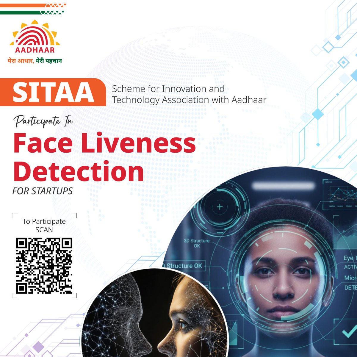 UIDAI's tweet image. The Unique Identification Authority of India (UIDAI) announced a landmark initiative, SITAA: Scheme for Innovation and Technology Association with Aadhaar, to catalyze next-gen innovation in India’s digital identity technology (ID Tech) ecosystem.
Anchored in the vision of…