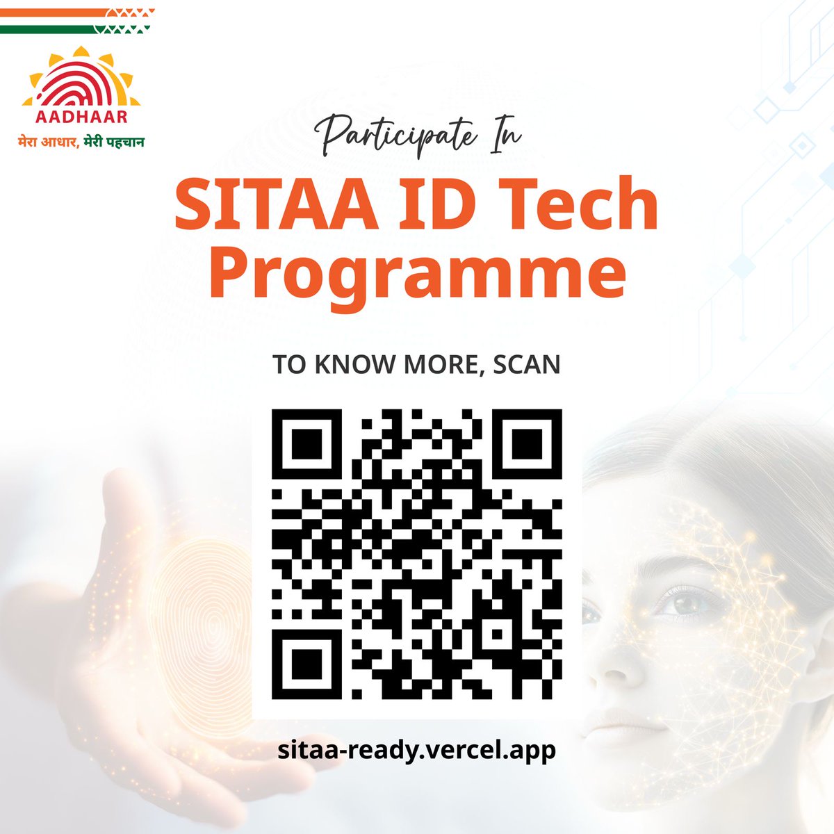 UIDAI's tweet image. The Unique Identification Authority of India (UIDAI) announced a landmark initiative, SITAA: Scheme for Innovation and Technology Association with Aadhaar, to catalyze next-gen innovation in India’s digital identity technology (ID Tech) ecosystem.
Anchored in the vision of…