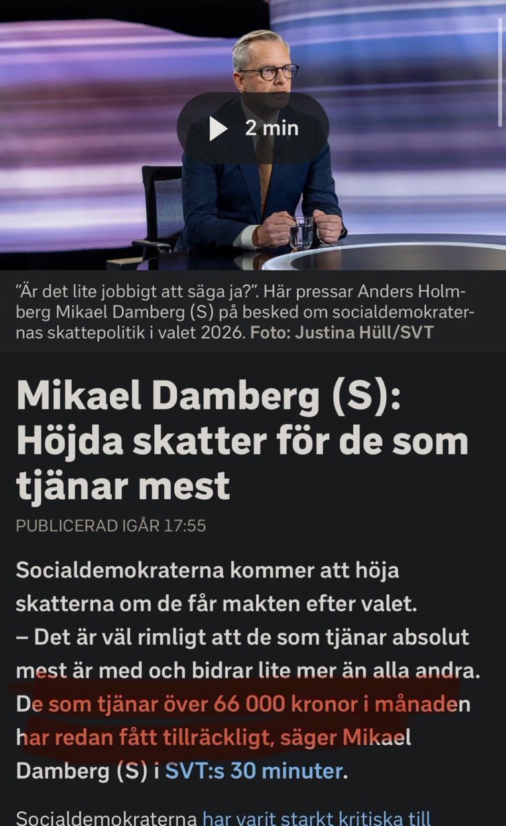 AndersDalenius's tweet image. Nej @mikaeldamberg . Vi som lönearbetar, oavsett vilken ersättning man erhåller, har faktiskt inte ”fått” någonting alls. Vi har arbetat för vår lön och det gäller även dom med över 66k/mån.