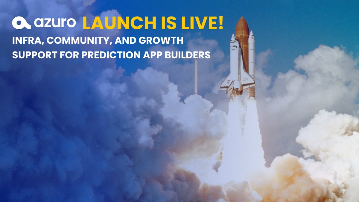 azuroprotocol's tweet image. 🌊 Azuro Launch is here – a new era for prediction infra and its community.
Infra only wins when apps keep building.
That’s why we’re opening the rails for a new wave of builders – and letting the community join from day one.
With Azuro Launch, $AZUR holders aren’t just…