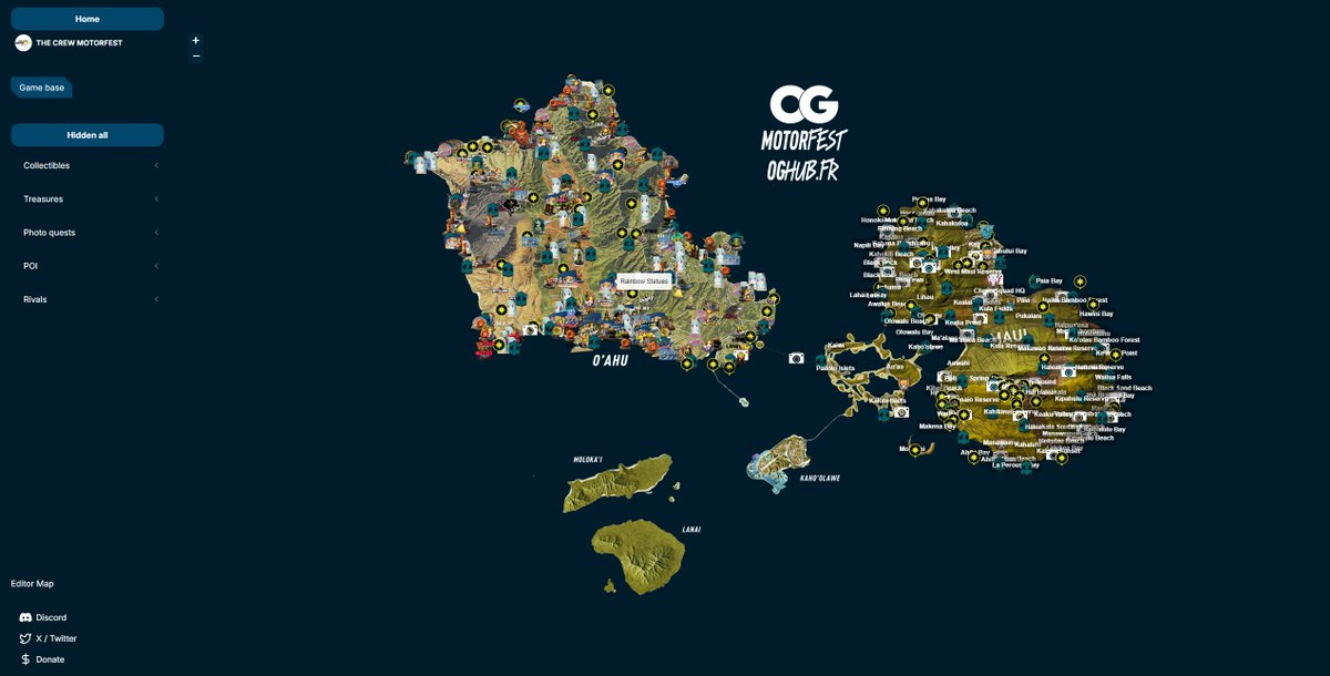 oghubfr's tweet photo. 🚗 OGHub, the #1 and only website fully dedicated to The Crew Motorfest 🌴
Our interactive map has just been updated with the 3 new islands coming in Season 9 (March 2026)! 🗺️🔥
👉 Check them out now on https://t.co/DRLegvdvcu
#TheCrewMotorfest #OGHub #Ubisoft #TheCrew