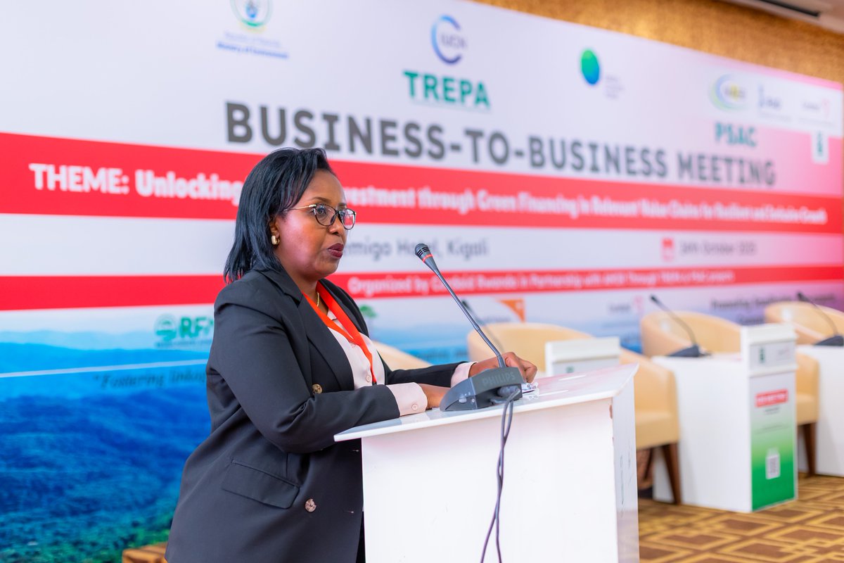 CordaidRwanda's tweet photo. She emphasized that sustainable financing goes beyond access to credit — it is about building resilience, empowering smallholders, and driving inclusive growth across Rwanda’s agri-export value chains. #B2BMeeting #PSAC #TREPA https://t.co/qcH0VEhrjY