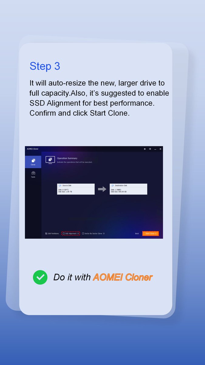 KrisWong5750's tweet image. Xcopy Clone Drive Failed? I Found an Easier Way!💽
Why struggle with manual commands when I can just use AOMEI Cloner?
It clones my drive quickly, cleanly, and without errors.
One click, no stress!
#XcopyCloneDrive #AOMEICloner #DiskClone #TechHack #SSDClone #DriveUpgrade