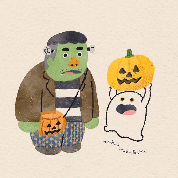 「フランケンシュタインとおばけ」 #ハロウィンにむけて