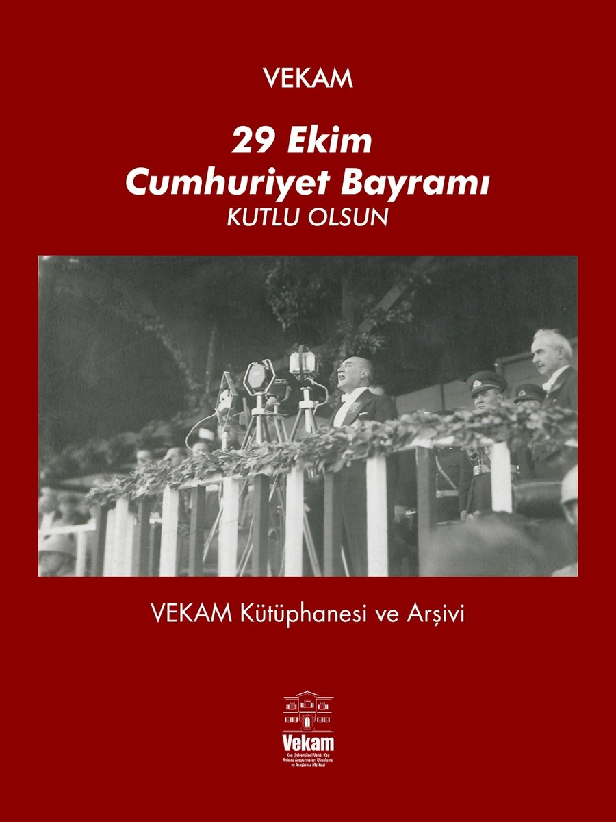 vekamAnkara's tweet photo. Türkiye Cumhuriyeti 102 yaşında! 29 Ekim Cumhuriyet Bayramımız kutlu olsun.
Başta Ulu Önderimiz Atatürk olmak üzere, Kurtuluş Savaşı mücadelesine katılan tüm kahramanlarımızı saygı, özlem ve minnetle anıyoruz.
#VEKAM @kocuniversity #kocuniversity #29EkimCumhuriyetBayramı https://t.co/0WA8bpZXpV