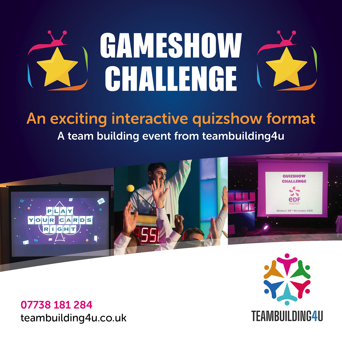 teambuilding4u's tweet image. Still haven’t  booked an activity for your company Christmas event ? Well, look no  further. The Gameshow Challenge is a fun packed event for any sized  group ! Call Nick today on 07738 181284 #teambuilding #funevents #christmasparty #christmasevents #teambuilding4u #gameshow