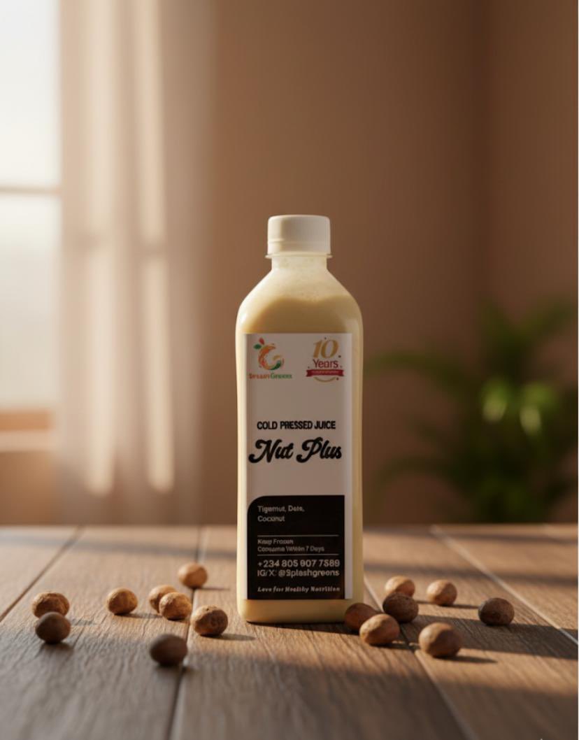 splashgreens's tweet photo. Did you know? Tiger nut can lower cholesterol, boost immunity, and support weight control

Our Nut Plus Drink, a wholesome blend of tiger nut, coconut &amp; dates is packed with natural nutrients to energize your day and support your health. 

#happybirthdaydede #imisi https://t.co/DpJjRmlLWI