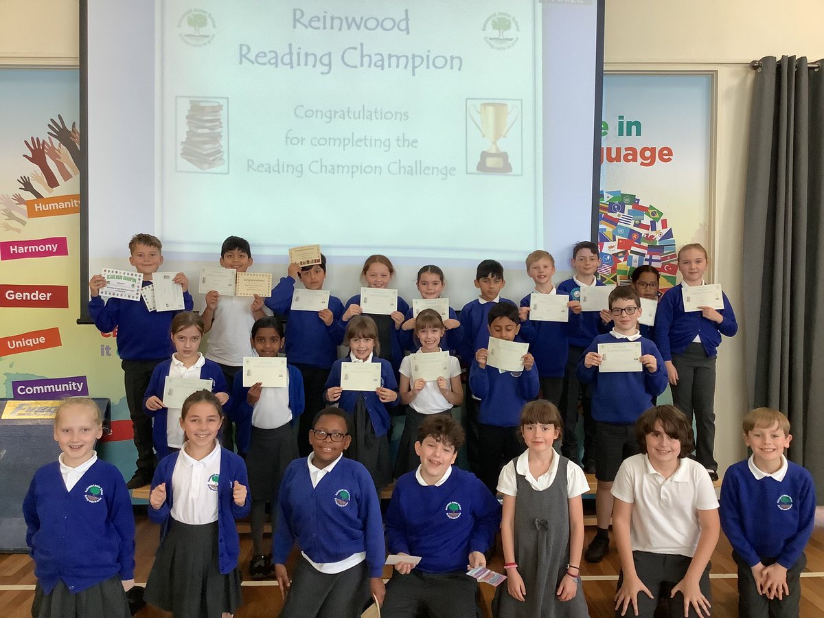 ReinwoodJuniors's tweet image. Year 4 Reading Champions! Well done to these children who have read every week this half term 🥰📚🥇 #RJS4B #RJS4D #RJS4H