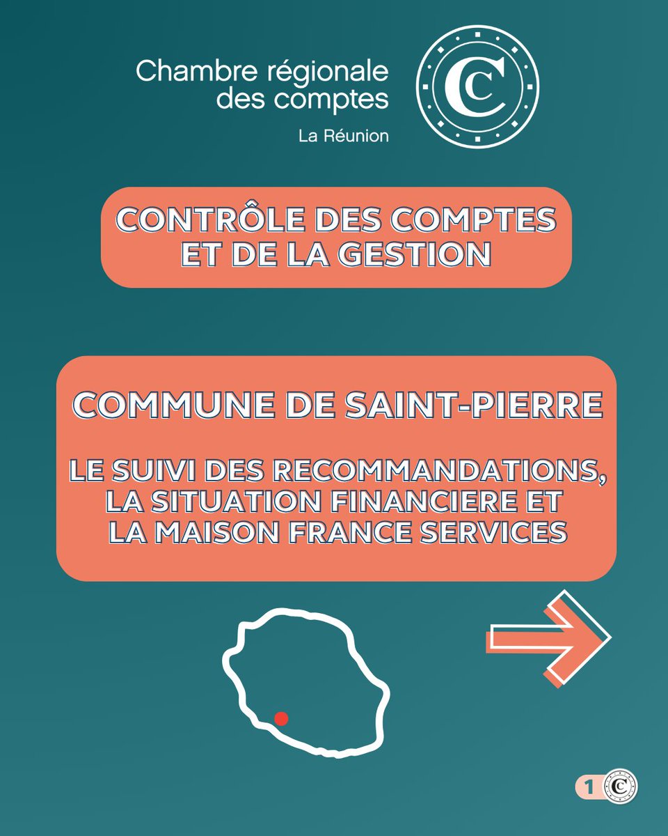 CRCLRM's tweet image. 📘 Commune de Saint-Pierre - Cahier n°1 : Le suivi des recommandations, la situation financière et la maison France-services.

🔗 Rapport complet disponible sur notre site :
ccomptes.fr/fr/publication…