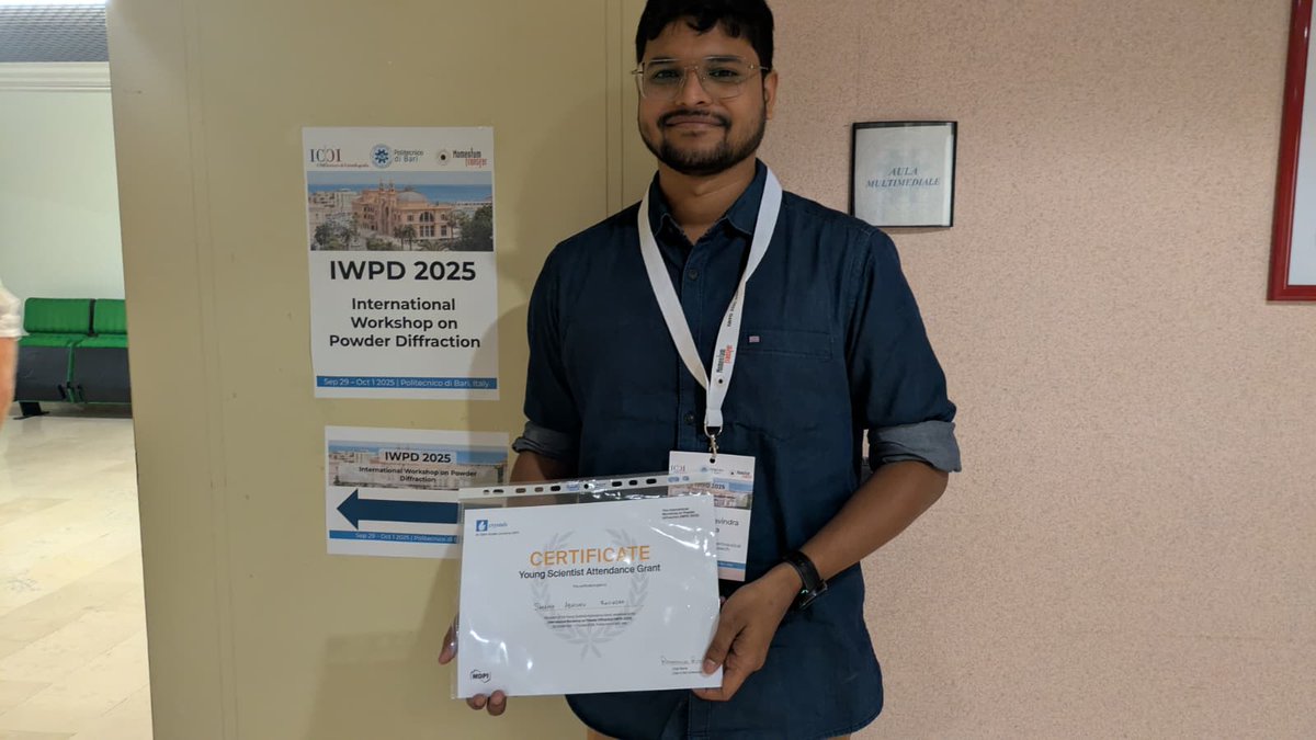 Crystals_MDPI's tweet image. 🔊 We are proud to sponsor the International Workshop on #PowderDiffraction (#IWPDR2025)
✨ #Crystals is offering a Young Scientist Attendance Grant to support early-career researchers!
🔗 brnw.ch/21wWTLw
#Crystallography #YoungScientists