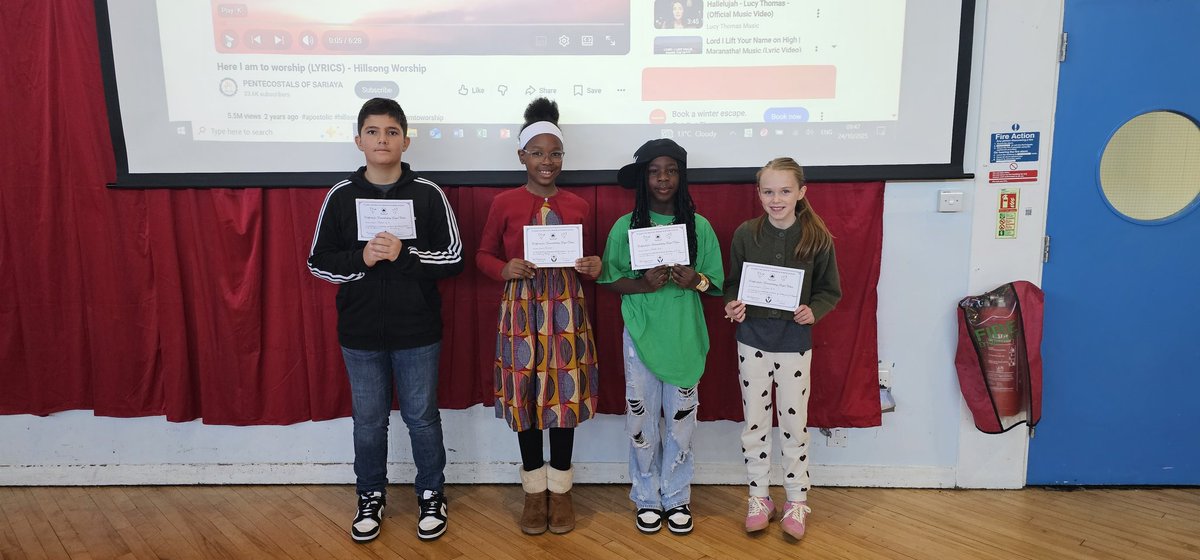 Worthy winners of our Catholic Social Teaching Awards today for their work on the Year 6 Big Sleep Out which raised over £1500 for <a href="/crisis_uk/">Crisis</a> one of whom donated all of her birthday money. <a href="/rcaoseducation/">Education Service - Southwark</a> <a href="/CathEdService/">Catholic Education Service</a>