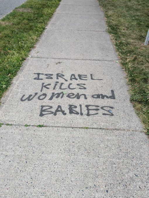 "Israel kills women and babies"

Seen in Saint John, Canada