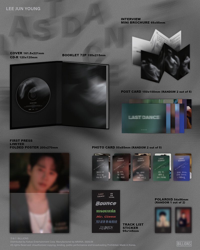 이준영 라스트댄스 라댄 앨범 포카 양도

뜯은 그대로 양도합니다. 
모든 구성품 포함 0.5