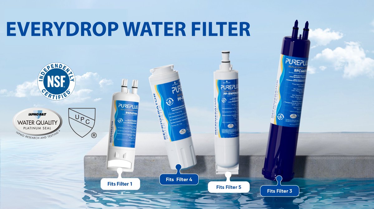 Pureplus4's tweet image. Keep Your Water Fresh with Everydrop Refrigerator Water Filter! 💧
If you haven’t replaced your fridge filter in over 6 months, now’s the perfect time! Fresh water starts with a reliable filter. 💦
👉bit.ly/4csmzan