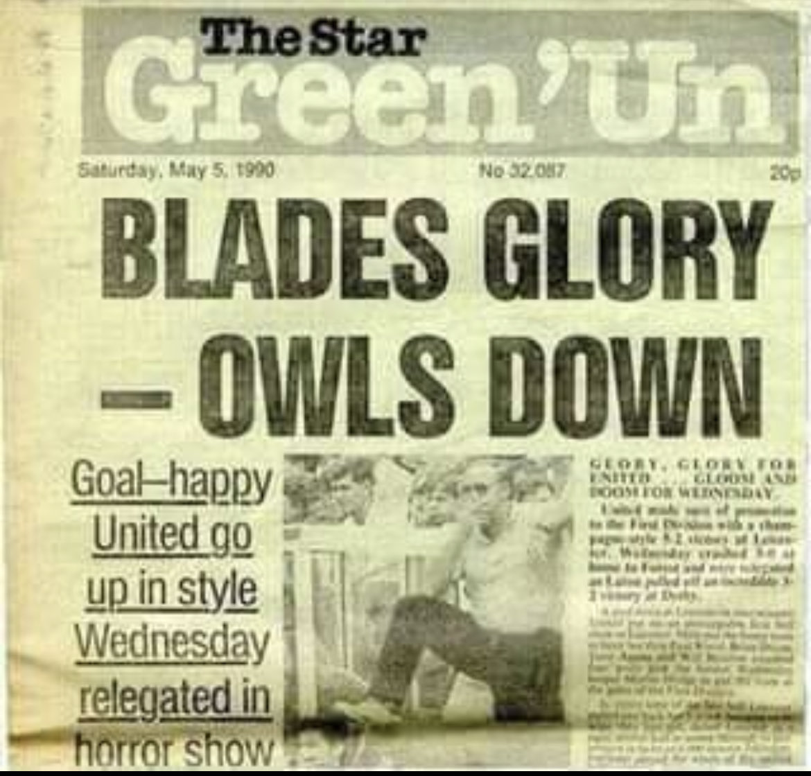 Could it be the greatest ever Sheffield Double today?!! Even rivalling the Blades Glory…Owls Down one??