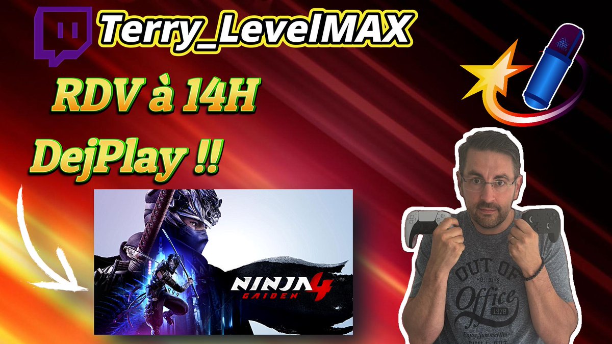 Terry_LevelMAX's tweet image. RDV à 14h #DejPlay on continue #NinjaGaiden4 et on chill bien sûr !!
twitch.tv/terry_levelmax
