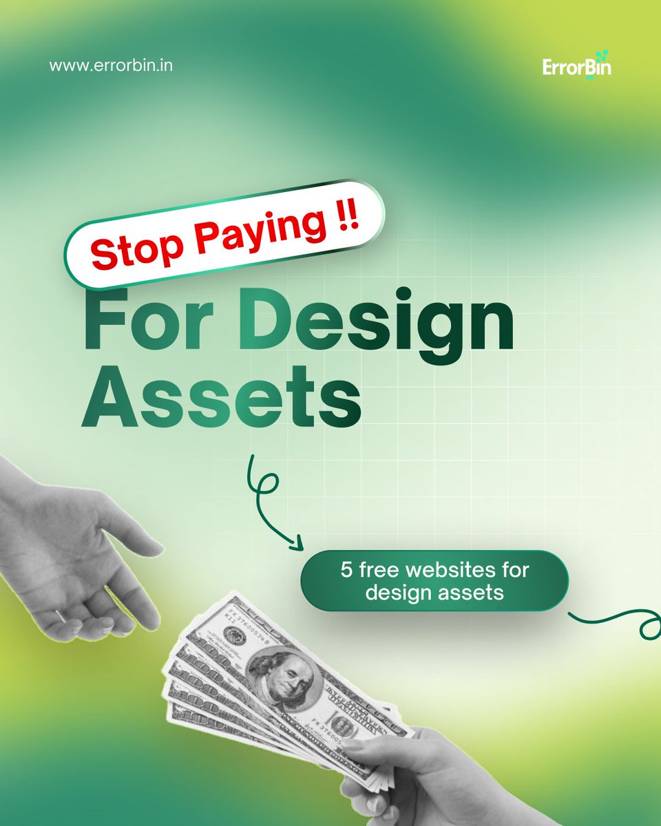 team_errorbin's tweet image. 💸Stop paying for design assets! Discover the best free websites for all your design needs.

#ErrorBin #FreeDesignTools #DesignResources #freebies #GraphicDesigner