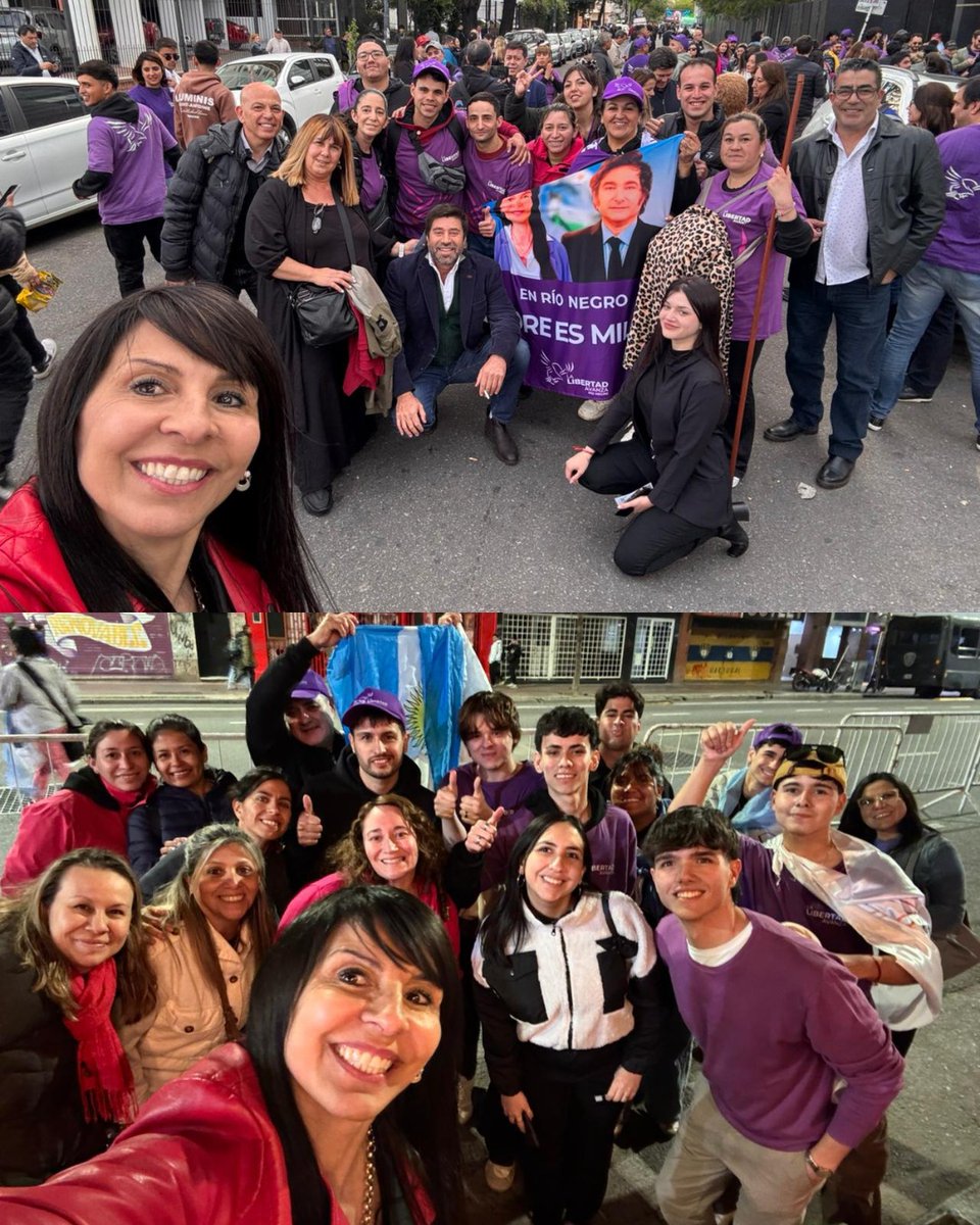 LoreVillaverde1's tweet photo. Somos la militancia que se plantó contra el sistema.
La que va contra el status quo.
La que incomoda al partido del Estado.

La que gobierna para la gente.
La que bajó la inflación.
La que desreguló y bajó impuestos.

Este domingo, vayamos por más.
Consolidemos las ideas del presidente Javier Milei,
porque no se pueden esperar resultados distintos con las mismas recetas de siempre.

LA LIBERTAD AVANZA O ARGENTINA RETROCEDE. 🇦🇷

@JMilei @LLibertadAvanRN 

#LaLibertadAvanza #rionegro