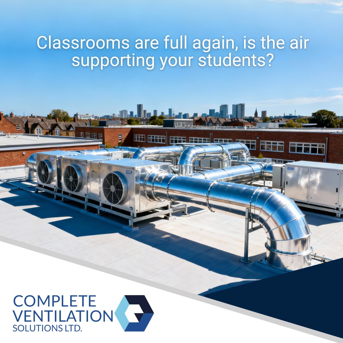 CVS_Limited's tweet image. Classrooms are full again, is the air supporting your students?

At this time of year, schools face rising CO₂ levels, less fresh air, and increased sickness as windows stay closed.

🌐 Learn more at: completeventsolutions.co.uk

#schoolventilation #healthylearning #cvsltd