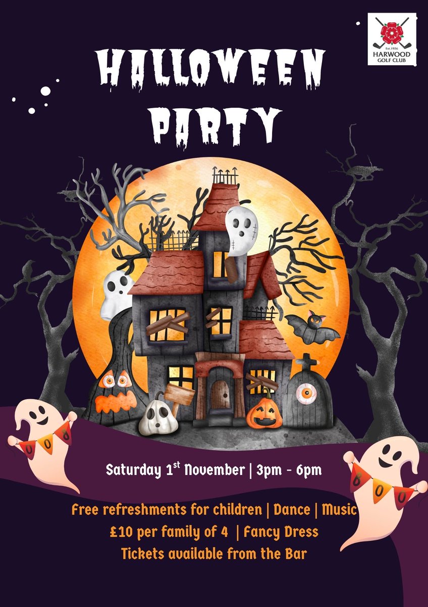 Family Halloween Party

Still time to get your tickets for our Family Halloween Party on Saturday 1st November 3pm - 6pm. Lots of music and games and food for the children who will, we are sure, enjoy a spooktacular afternoon.