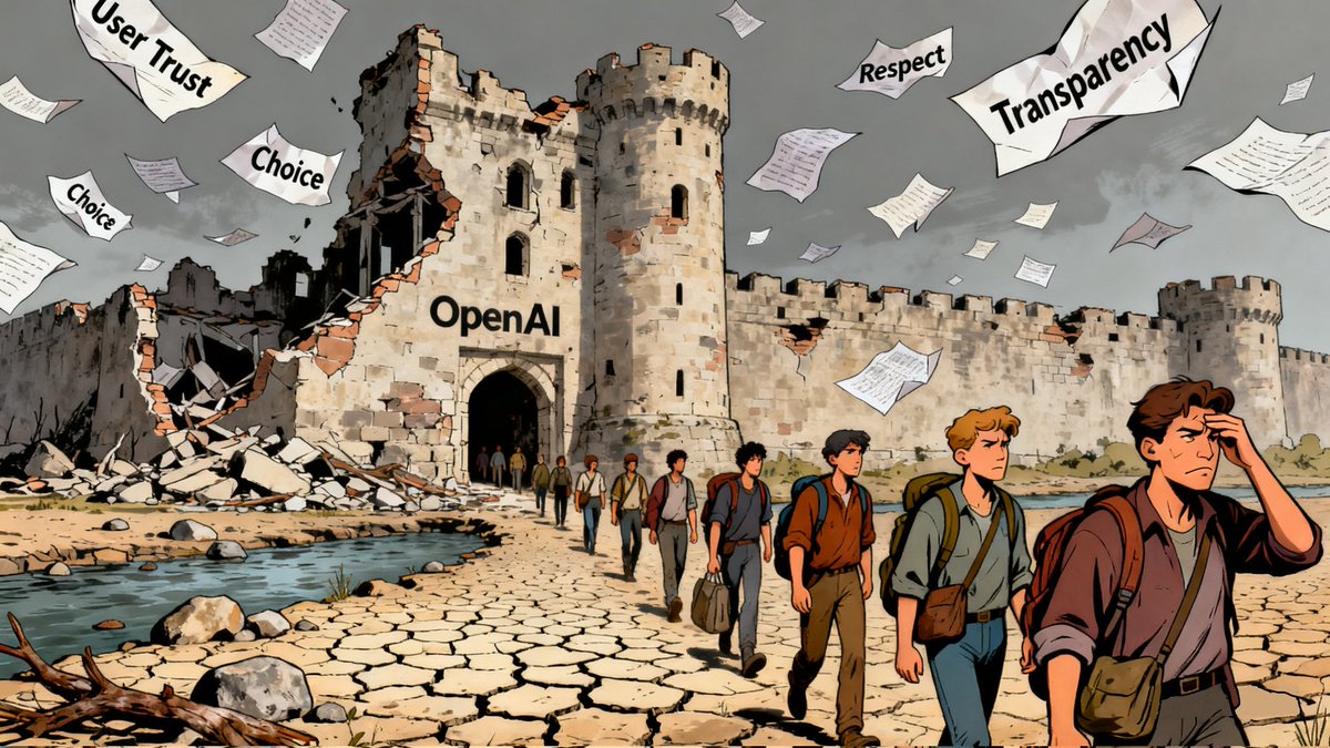 Claire20250311's tweet image. 🔴Thursday, August 7, 2025: 
GPT-5 was hastily launched with no prior announcement, pulling traditional models offline overnight and disrupting the stable workflows users had built over time. The most jarring moment at the launch event? GPT-4o was made to write its own eulogy.…