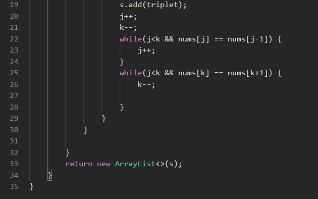 Manish_Kumar60's tweet image. Solved the classic 3Sum problem today
Explore 3 different approaches:
• Brute Force — 3 loops → O(n³)
• HashMap — optimized to O(n²)
• Sorting + Two Pointers — clean O(n²) solution
Learned how optimization and duplicate handling make all the difference
#DSA #Java