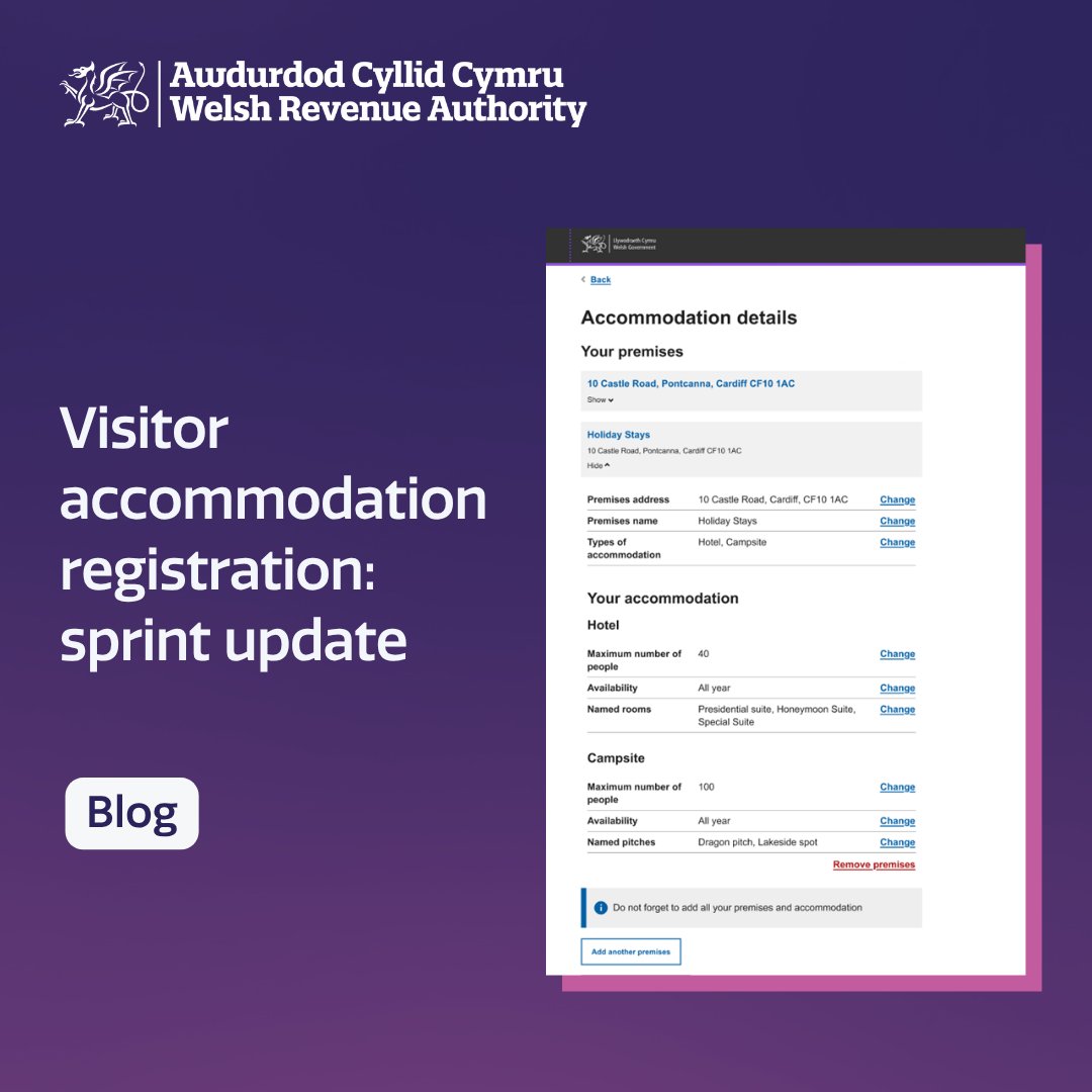 As part of our approach to working in the open, our visitor accommodation registration team will share updates on their progress every 2 weeks.

Read the full update and join our mailing list: welshrevenueauthority.blog.gov.wales/2025/10/24/vis…