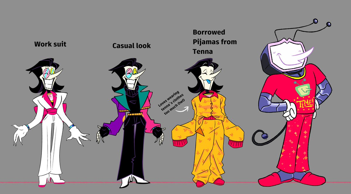 pipisluart's tweet image. #NeoincidentAU 
Showing Neo&apos;s wardrobe XD and Tenna&apos;s height comparison LOL I love dressing them,since Neo is now a model, i got more excuses for this, by the way he loves wearing Tenna&apos;s clothes
#spamtenna #DELTARUNE #tenna #spamton #spamtonNEO #deltarunefanart