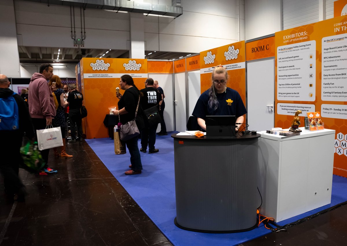 UKGamesExpo's tweet photo. Essen Spiel is finally here! We are having an awesome time seeing some new and familiar UKGE faces. If you haven't already, come say hi in 4-C300!
Day 1 was smashing, pumped and ready for the weekend! 😊
#Essenspiel #Spielessen #boardgameconvention #tabletopcommunity https://t.co/vVeHMKrVdO