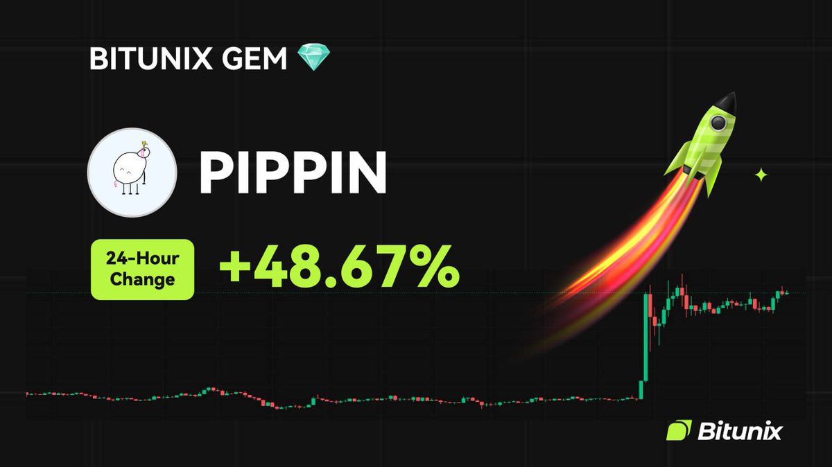 BitunixID's tweet image. 💎 BITUNIX GEM 💎

$PIPPIN @ThePippinCo
 24H Change: +48.67%
 📆 Listing pada tanggal 24/01/25

🚀 Trade sekarang di Bitunix
short.bitunixads.com/92HlcGju