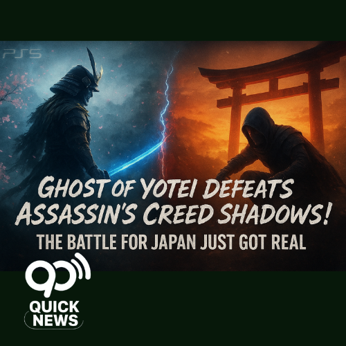 quicknewspak's tweet photo. Gamers, the battle for Japan is ON! The gaming world is buzzing as Ghost of Yotei officially outsells Assassin’s Creed Shadows on PS5
🔗 Read more: https://t.co/IqaSnAvMcU
#GhostOfYotei #AssassinsCreedShadows #PS5Gaming #GamingNews #Ubisoft  #PlayStationExclusive #JapanGaming https://t.co/l6QuM7Iwwo