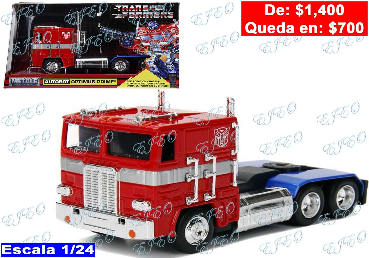 distribuidoejeo's tweet photo. Atención:
A la venta ya con nosotros esté Marmon Truck en escala 1/24
De $1,400 queda en $700
#DistribuidoraEjeo #Jada #Transformers #OptimusPrime #Marmon #Truck https://t.co/DGLJpezKum