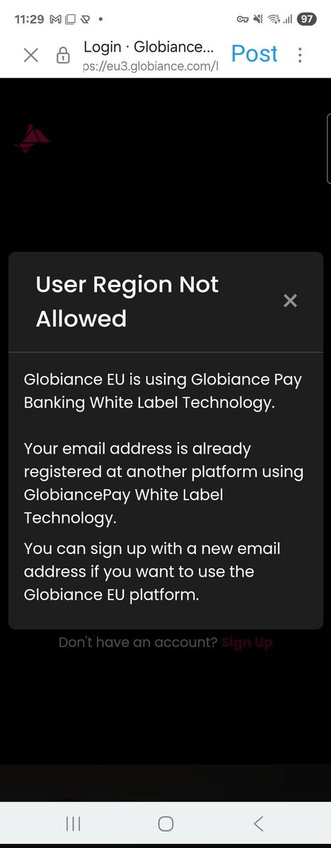 TheStackMatic's tweet image. I can&apos;t access my account @OliverLa_Rosa @globiance @globiance_Desk @Globiance_Help @Globiance_Pay @BrogneriLi47783 #scammers #thieves