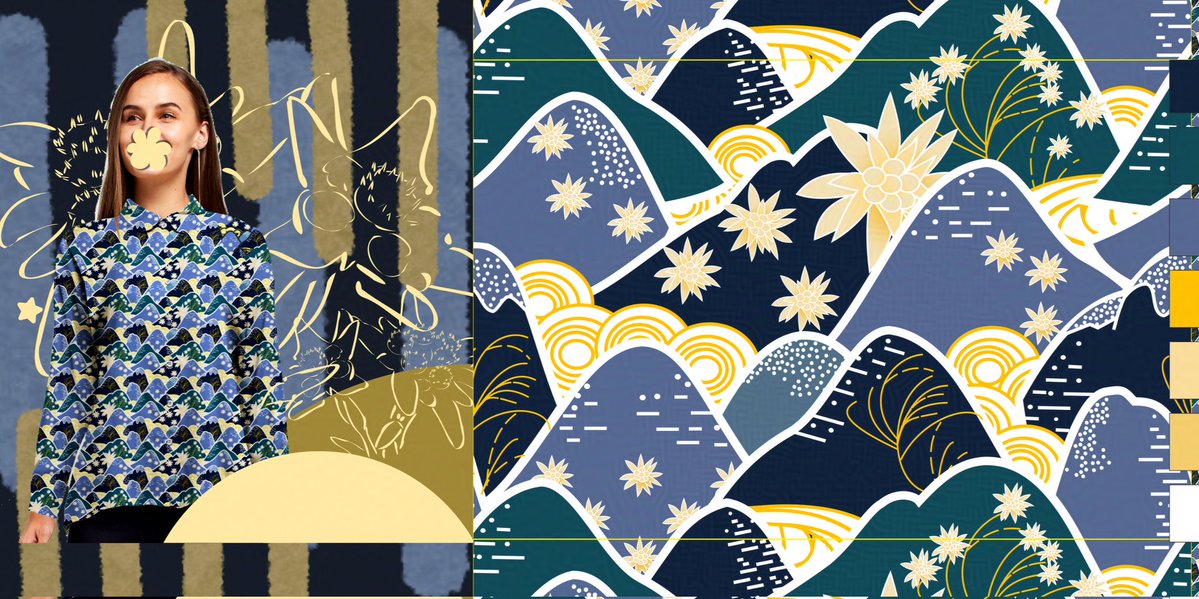 miegongzzu's tweet image. lagi-lagi post tugas✨
#patterndesign #illustration