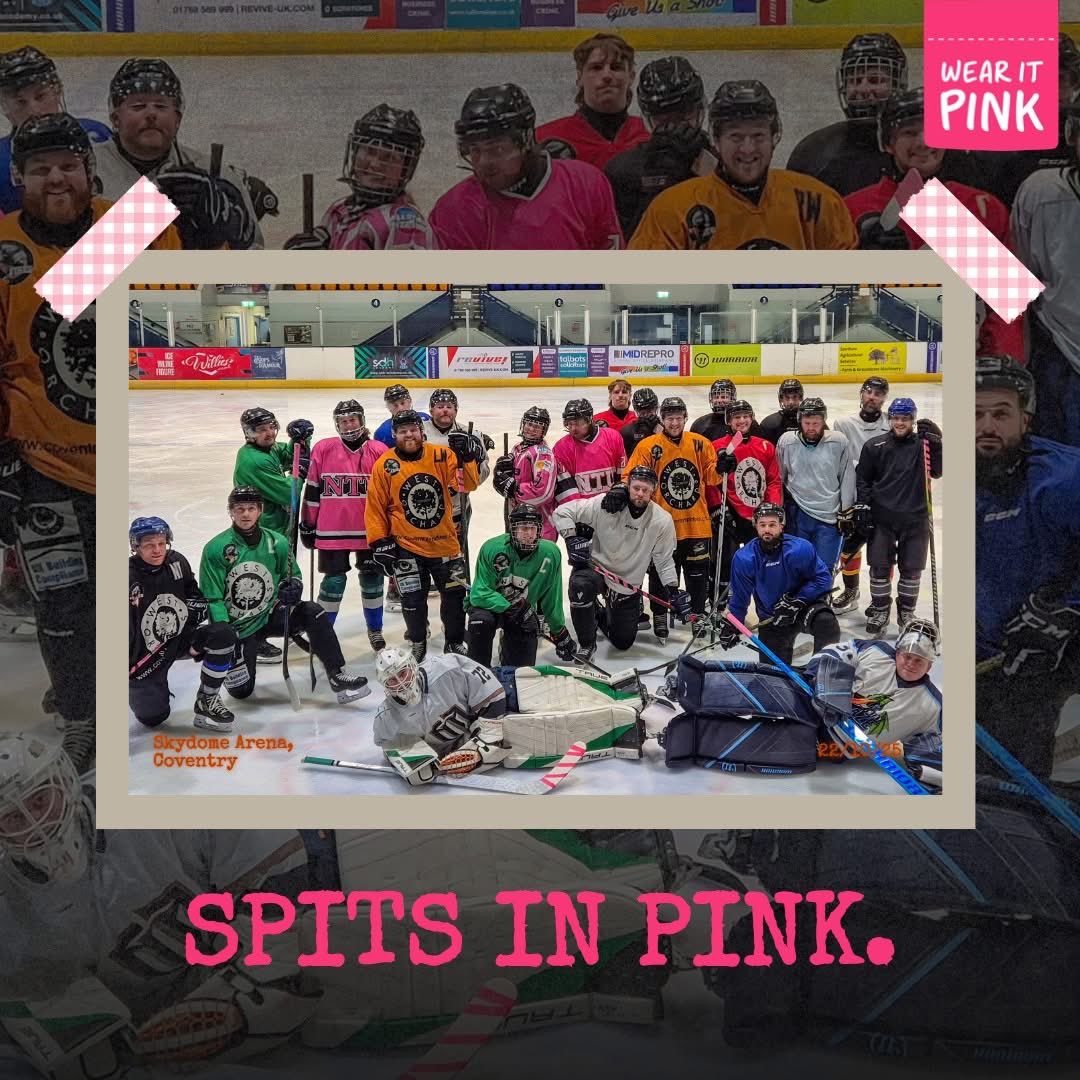Spitfires rocked some bold pink jerseys and tape this week for #WearItPink Day, showing their support and raising awareness for Breast Cancer Now.

Breast cancer doesn’t just affect women. Men can get it too, so it’s important for everyone to check regularly and know the signs!