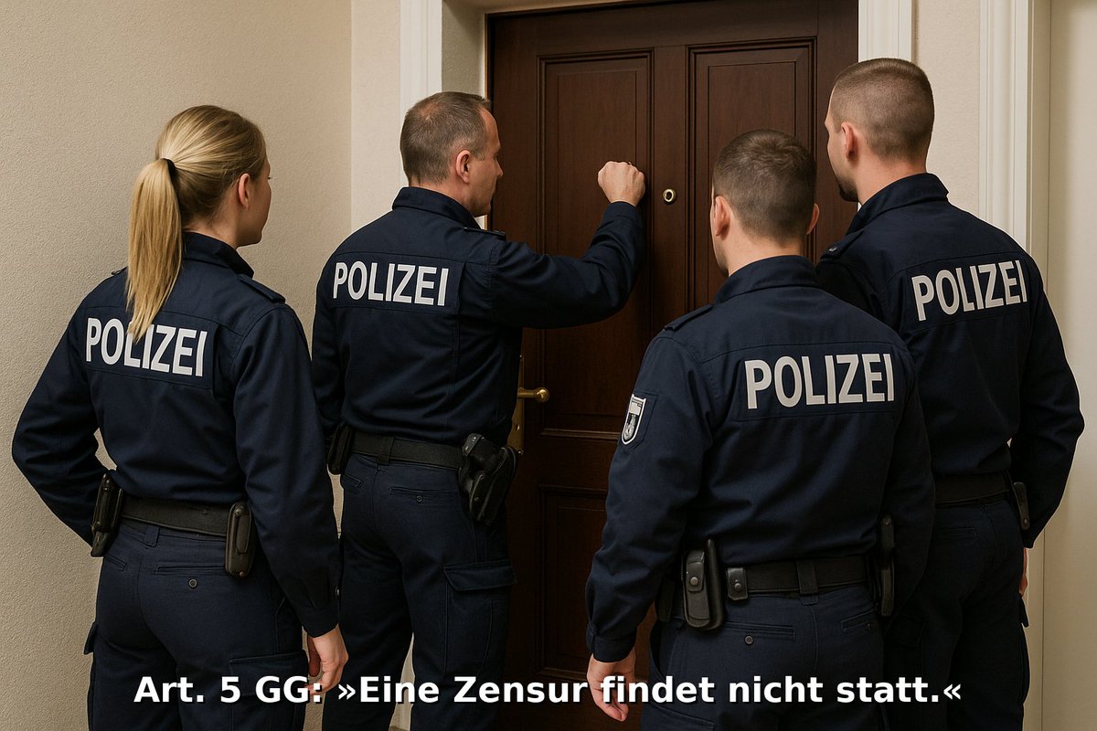 PRESSEMITTEILUNG

Schlag gegen die Meinungsfreiheit

Erneut ein skandalöser staatlicher Angriff auf die Meinungsfreiheit!  Gestern Morgen klingelte es bei Medienwissenschaftler #Norbert_Bolz: Hausdurchsuchung – wegen eines ironischen Tweets im letzten Jahr. Eine grobe