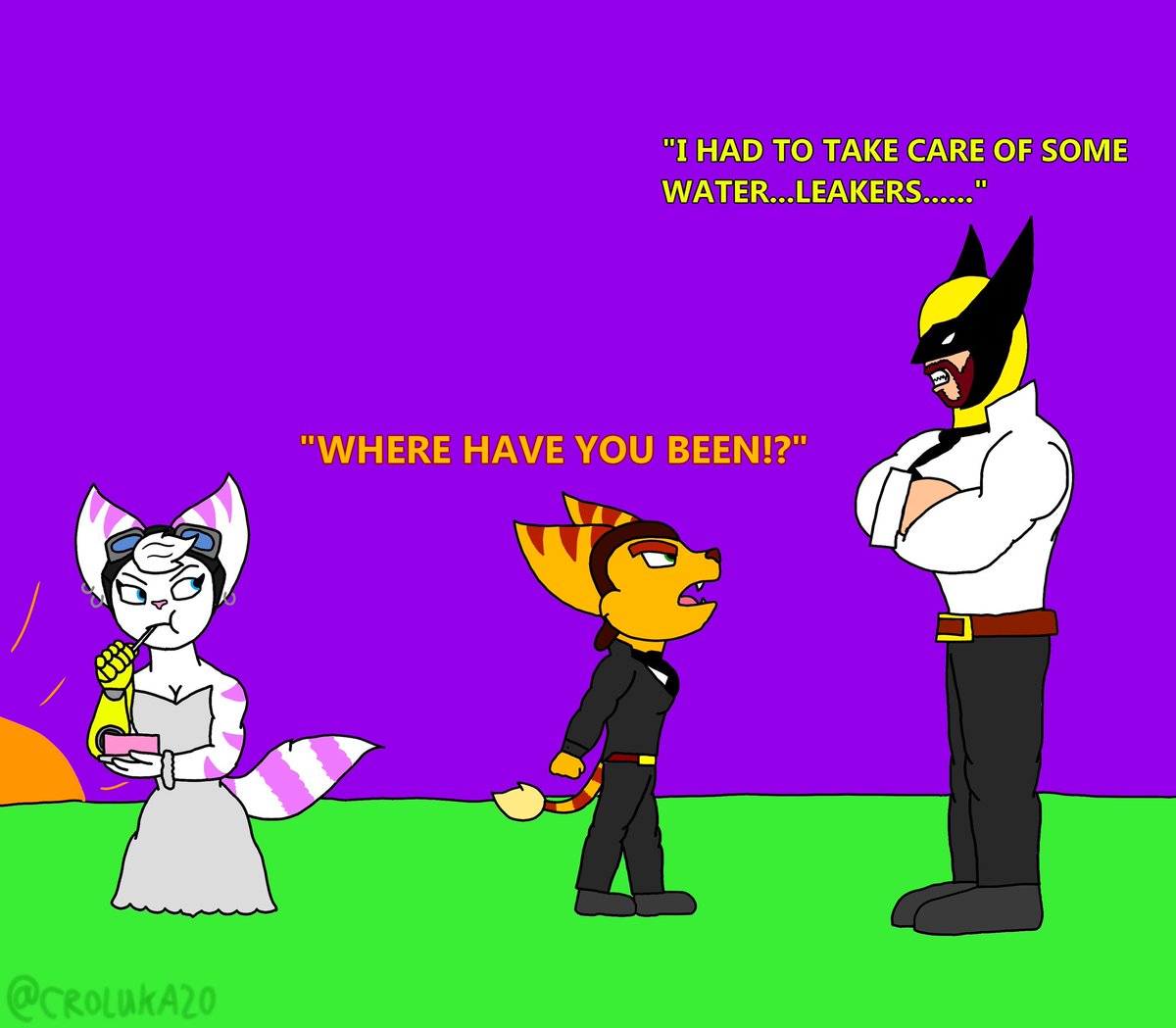 The Epilouge

#ratchetandclank #ratchetandclankriftapart #ratchet #clank #rivet #kit #rivchet #ratchetxrivet #marvelswolverine #wolverine #logan #insomniacgames #wedding #superhero #fanart #drawing