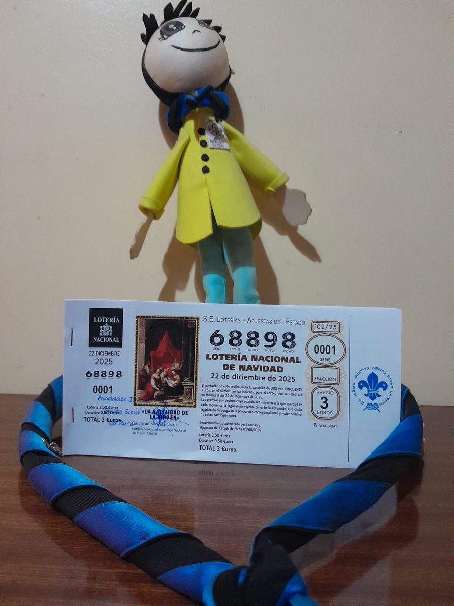 LOTERÍA DE NAVIDAD
👉 Este año jugamos con el número 68.898
💲El precio de cada papeleta es de 3€ de los cuales se juegan 2,5€ y el resto es un donativo al grupo.
🤔 Los interesados nos pueden contactar por redes,e-mail o directamente a cualquiera de los responsables del grupo.