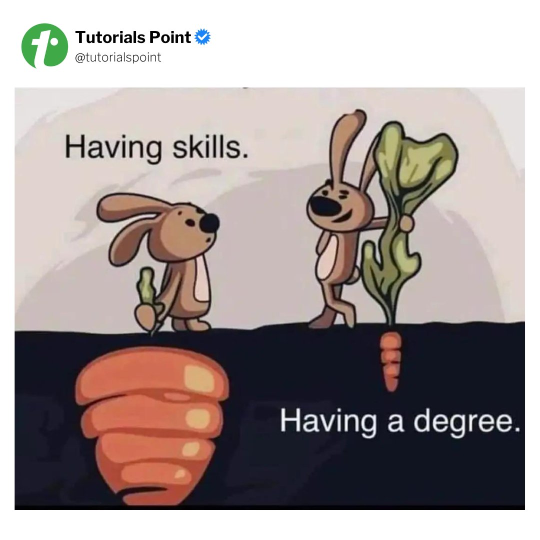 tutorialspoint's tweet image. Degrees are important — but skills build your future. Learn practical skills with Tutorials Point and grow beneath the surface!
👉 market.tutorialspoint.com/index.asp

#tutorialspoint #upskill #skilldevelopment #ProfessionalGrowth