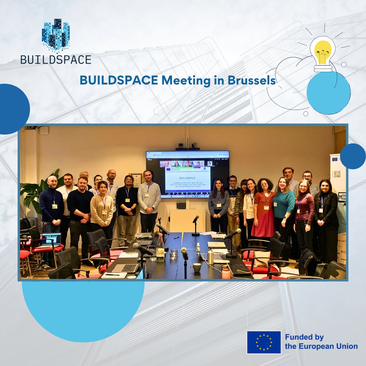 BUILDSPACE_EU's tweet image. 🇧🇪 The #BUILDSPACE team met in Brussels on Oct 23–24 for our final TPM!
We shared results, reviewed KPIs, and celebrated what we’ve achieved together.
Thanks to all partners for the amazing collaboration! 💪✨