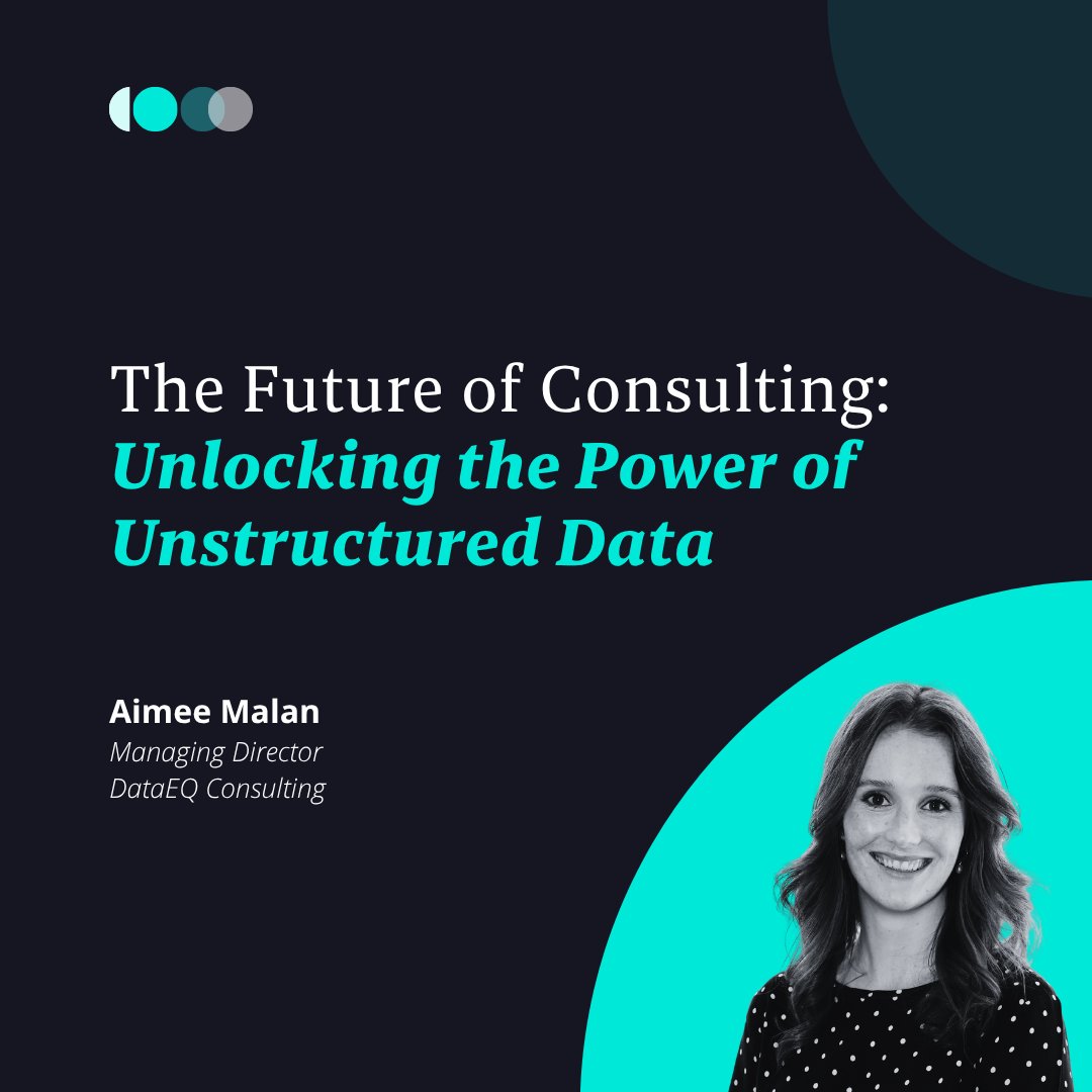 DataEQ's tweet image. Unstructured data is transforming consulting, but are firms ready to make the most of it?

In her latest article, Aimee Malan, MD at @DataEQ Consulting, shares how to unlock its true value.

👉 Read more: eu1.hubs.ly/H0p5r4_0

#Consulting #Insights