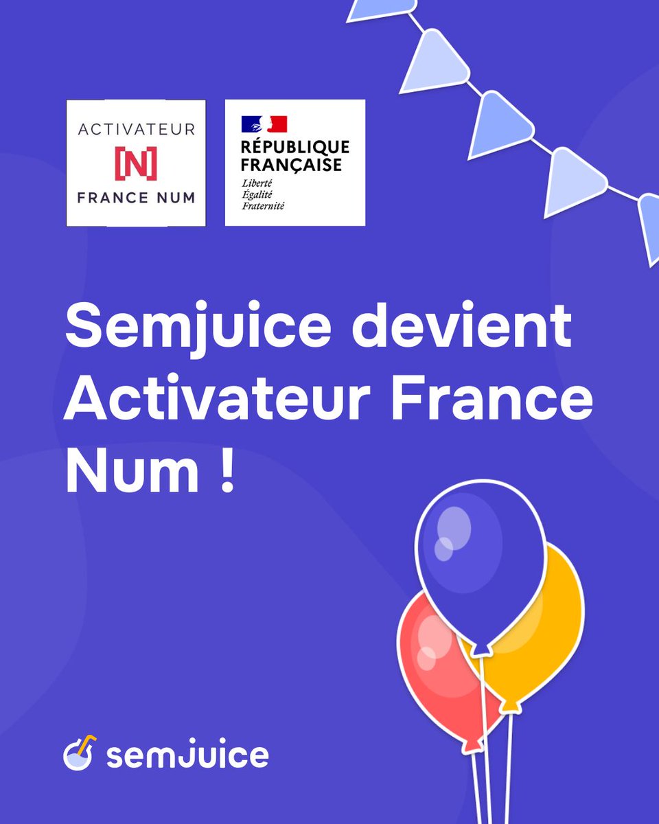 SEM_JUICE's tweet image. 🎉 Semjuice devient Activateur @francenumfr !

Nous rejoignons le programme officiel du @gouvernementFR pour accompagner les entreprises dans leur transformation numérique.

#SEO, #GEO, contenu, #netlinking : notre labo met son expertise au service d’un enjeu national 💪