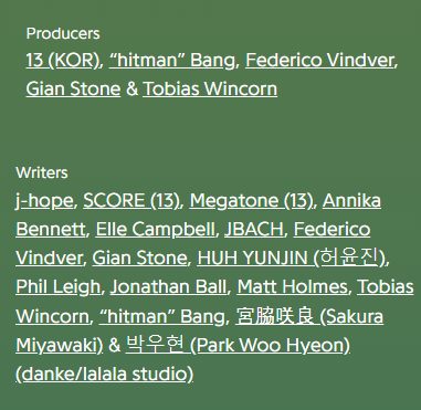 SDavid3388's tweet photo. This new trend should be BANNED from Kpop! 

I'm NOT talking about LE SSERAFIM or their song! No wonder Bang PD is under fire, the credits screams money laundry.

SIXTEEN WRITERS! That's insane! I'm also done with the same boring lyrics as well! At first, I thought this was written by Teddy/YG. No offense to the girls, my opinion is about EVERY mainstream group and even some soloists.

We can't remove toxicity from Kpop, but we should remove 3 things: Mass production with 5+ writers/producers, Tiktok (short) songs, and these lame "I'm better and richer than you." lyrics. If you want to write a diss track, do it properly!

Not to mention calling this an "ALBUM" when it's clearly just a Single with 2 songs and SIX remix version!💀

Side note: The MV screams YOUNG POSSE, btw, but we're not surprised Bang PD can't come up with new things.