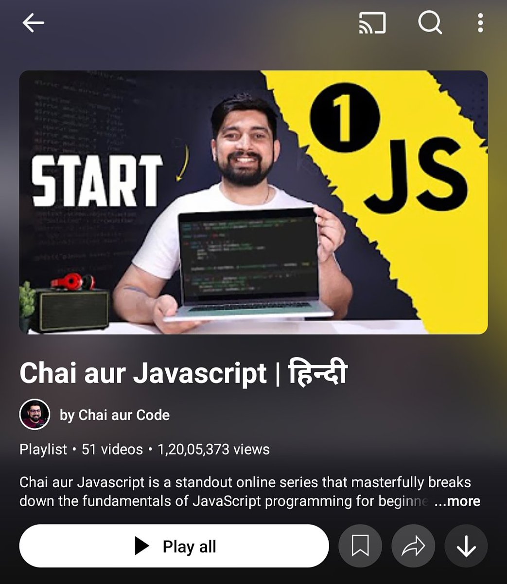 pranavcodes_'s tweet image. Is this playlist enough or you really need to purchase any course for learning JS??